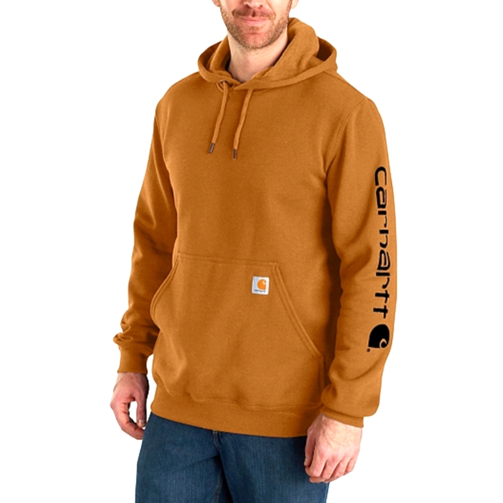 Nwt. Carhartt 🎉 HOST PICK🎉 Men's Big & Tall Tan Hoodie with Logo Sleeve